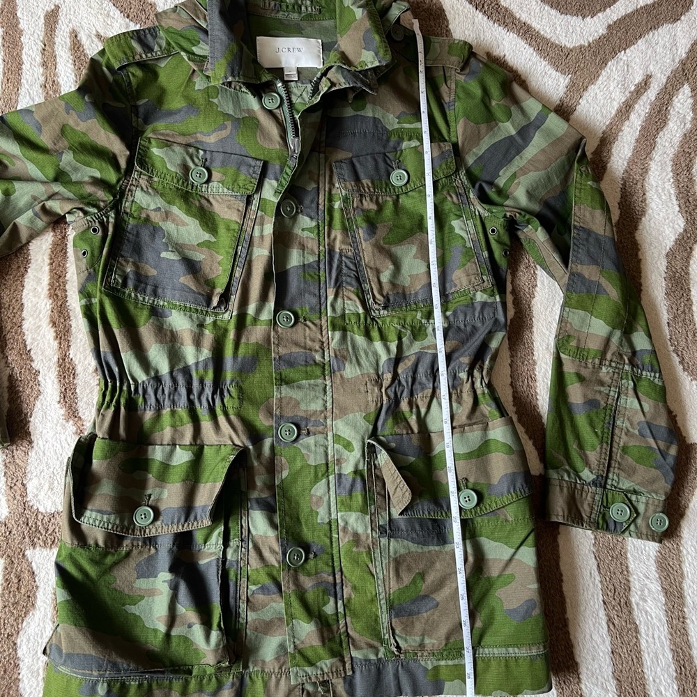 J. Crew Women's Hooded Camo Utility Jacket M - Picture 8 of 10